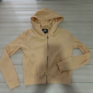 Roots yellow hooded zip up size XS